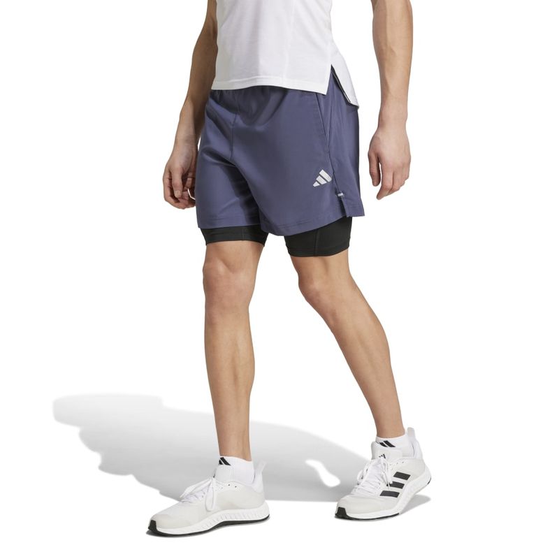 Adidas Gym+ Wv 2In1 S Pantaloneta azul de hombre para