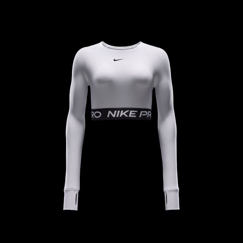 Nike Pro Df 365 Crop Ls Camiseta Manga Larga blanco de mujer para entrenamiento Referencia FV5484 100 prochampions