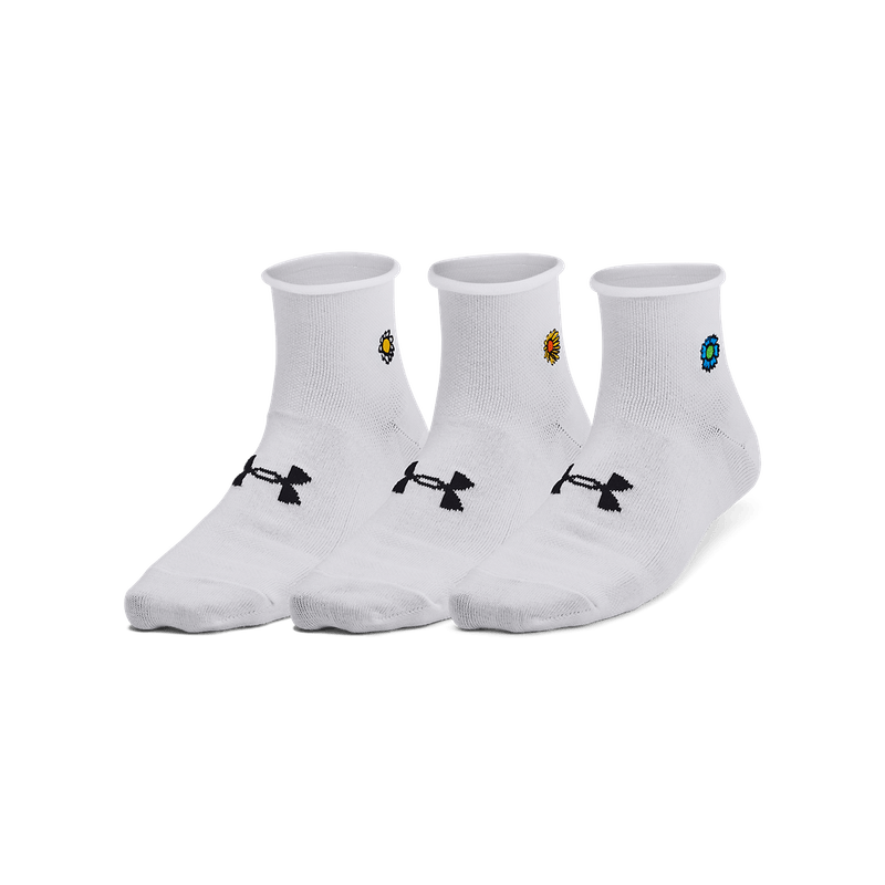 Medias-under-armour-para-mujer-Ua-W-Essential-Nov-3Pk-Qtr-para-entrenamiento-color-blanco.-Pack-De-Medias