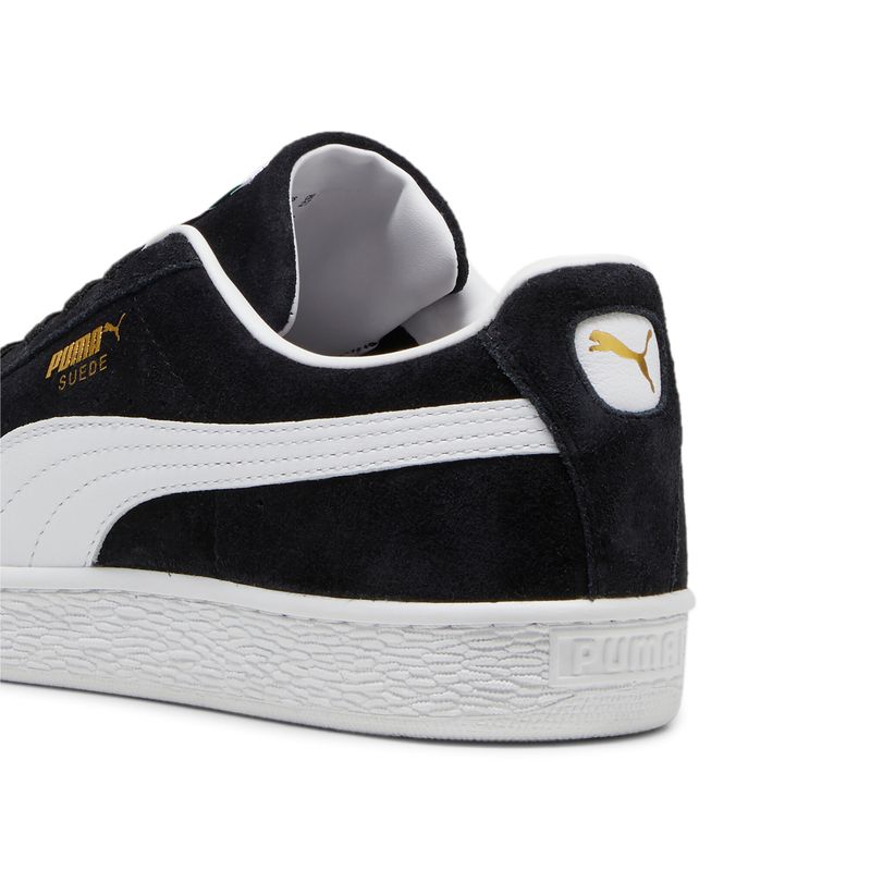 Tenis-puma-para-mujer-Suede-Classic-para-moda-color-negro.-Talon