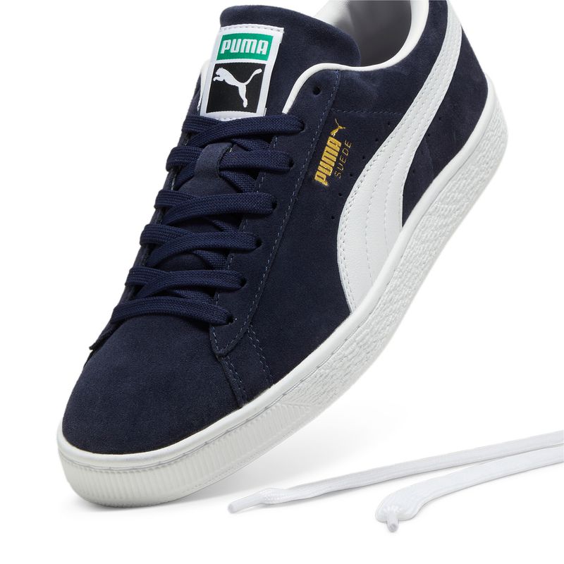 Tenis-puma-para-hombre-Suede-Classic-para-moda-color-azul.-Capellada