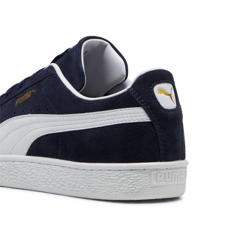Tenis-puma-para-hombre-Suede-Classic-para-moda-color-azul.-Talon