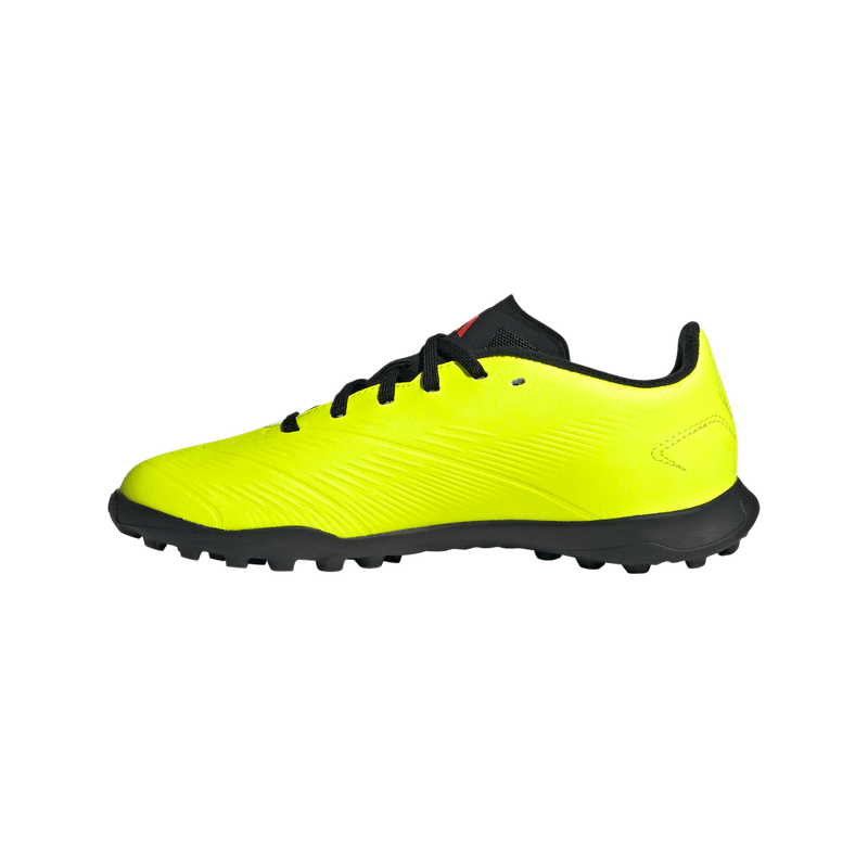 Guayos-adidas-para-niño-Predator-League-Tf-para-futbol-color-amarillo.-Lateral-Interna-Izquierda