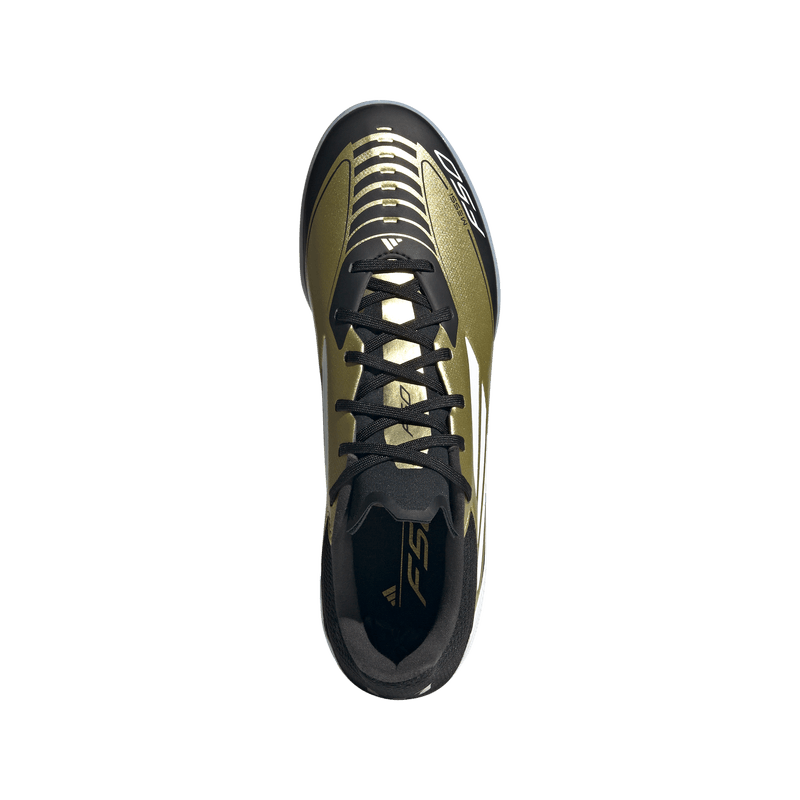 Guayos-adidas-para-hombre-F50-League-Tf-Messi-para-futbol-color-amarillo.-Capellada