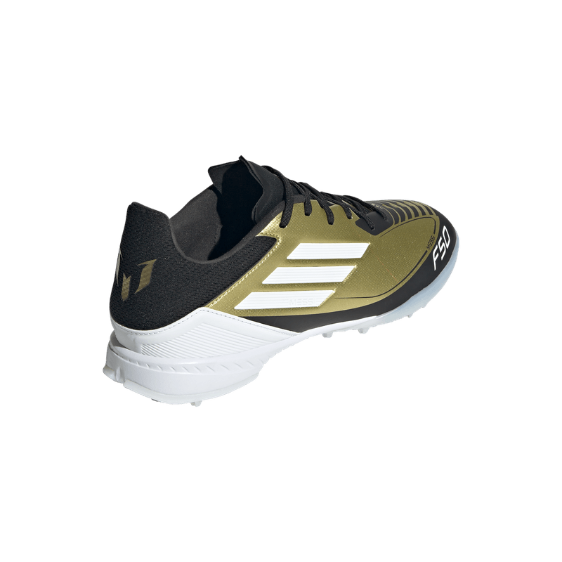 Guayos-adidas-para-hombre-F50-League-Tf-Messi-para-futbol-color-amarillo.-Talon