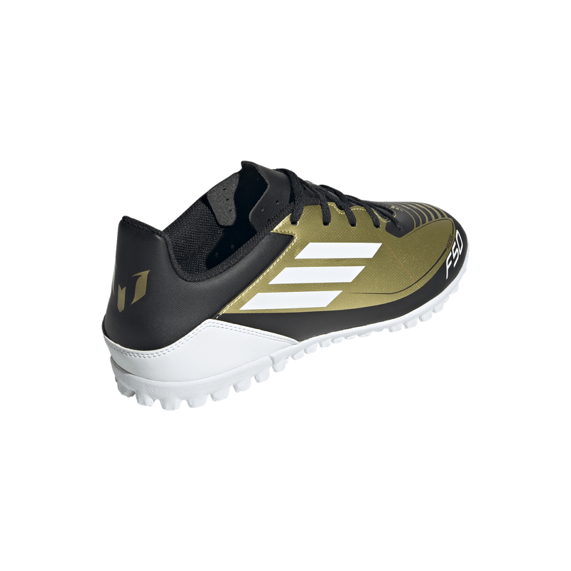 Guayos-adidas-para-hombre-F50-Club-Tf-Messi-para-futbol-color-amarillo.-Talon
