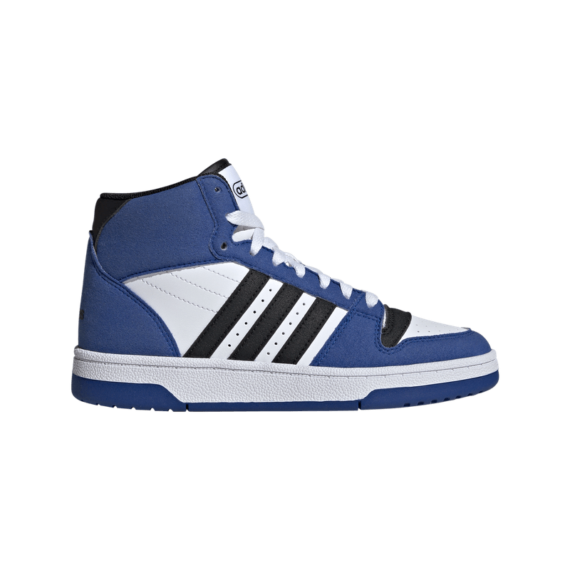 Tenis-adidas-para-niño-Break-Start-Mid-J-para-baloncesto-color-azul.-Lateral-Externa-Derecha