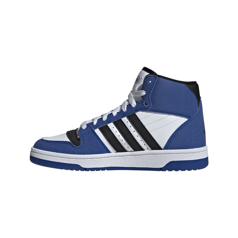 Tenis-adidas-para-niño-Break-Start-Mid-J-para-baloncesto-color-azul.-Lateral-Interna-Izquierda