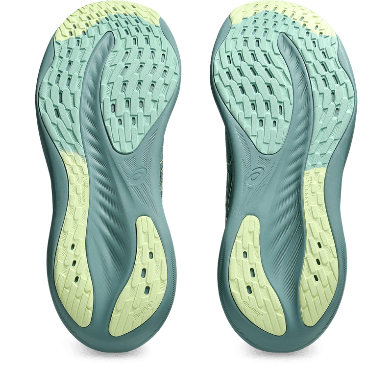 Tenis-asics-para-hombre-Gel-Nimbus-26-para-correr-color-verde.-Suela