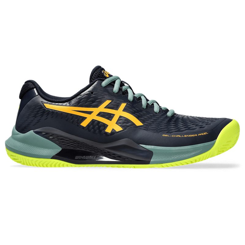Tenis-asics-para-hombre-Gel-Challenger-14-Padel-para-indoor-color-verde.-Lateral-Externa-Derecha