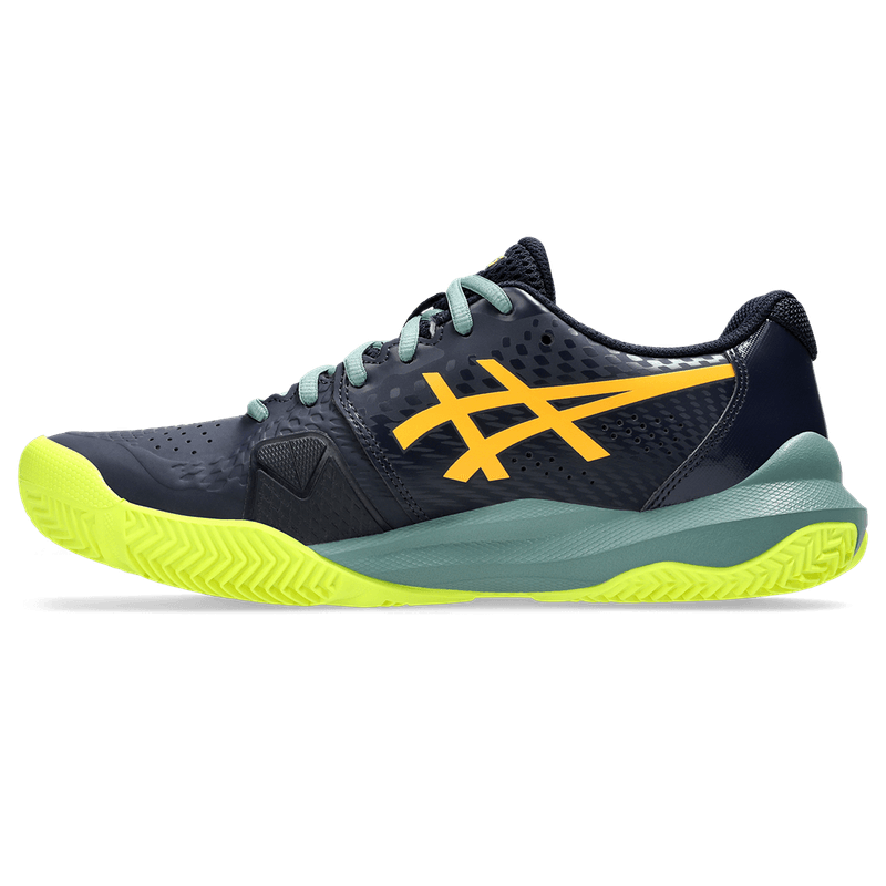 Tenis-asics-para-hombre-Gel-Challenger-14-Padel-para-indoor-color-verde.-Lateral-Externa-Izquierda