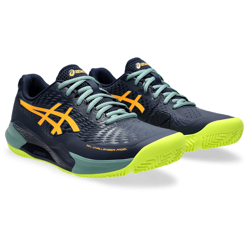 Tenis-asics-para-hombre-Gel-Challenger-14-Padel-para-indoor-color-verde.-Par-Alineados