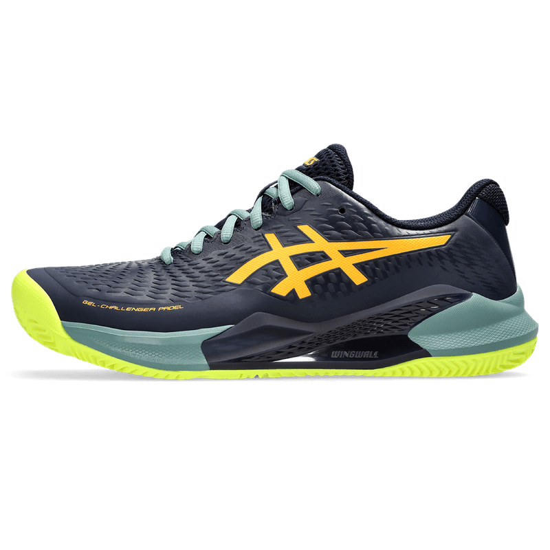 Tenis-asics-para-hombre-Gel-Challenger-14-Padel-para-indoor-color-verde.-Lateral-Externa-Derecha