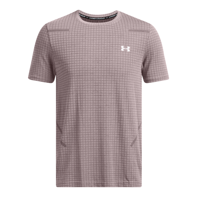 Camiseta-Manga-Corta-under-armour-para-hombre-Vanish-Seamless-Grid-Ss-para-entrenamiento-color-gris.-Frente-Sin-Modelo