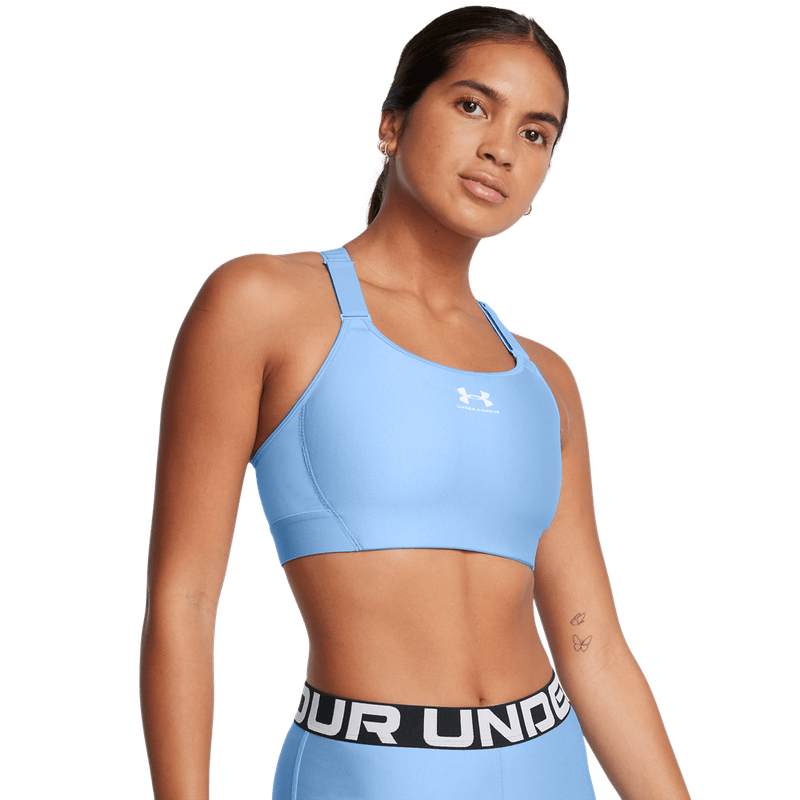 Top-under-armour-para-mujer-Ua-Hg-Armour-High-para-entrenamiento-color-azul.-Frente-Sin-Modelo