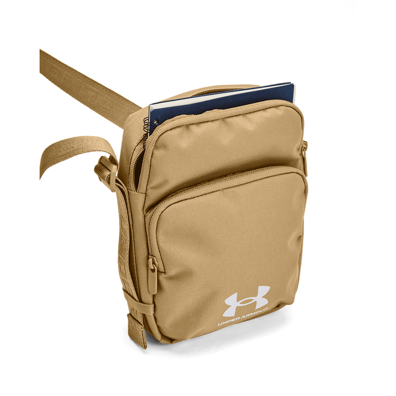 Bolso-under-armour-para-hombre-Ua-Loudon-Lite-Crossbody-para-entrenamiento-color-beige.-Almacenamiento