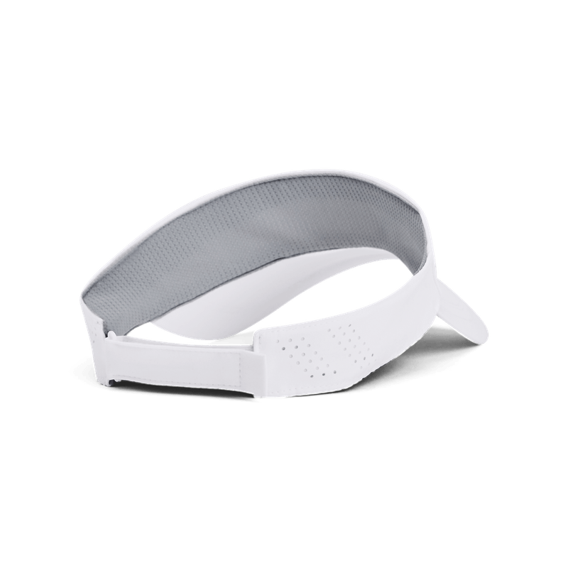 Visera-under-armour-para-mujer-W-Iso-Chill-Launch-Visor-para-correr-color-blanco.-Reverso-Sin-Modelo