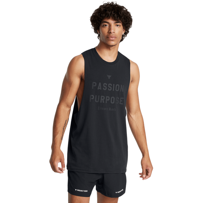 Camiseta-Manga-Sisa-under-armour-para-hombre-Ua-Pjt-Rck-Passion-Sl-para-entrenamiento-color-negro.-Frente-Sin-Modelo