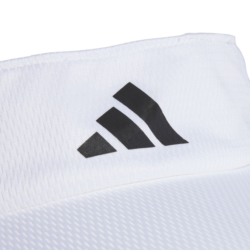 Visera-adidas-para-hombre-Run-Visor-A.R.-para-correr-color-blanco.-Detalle-1