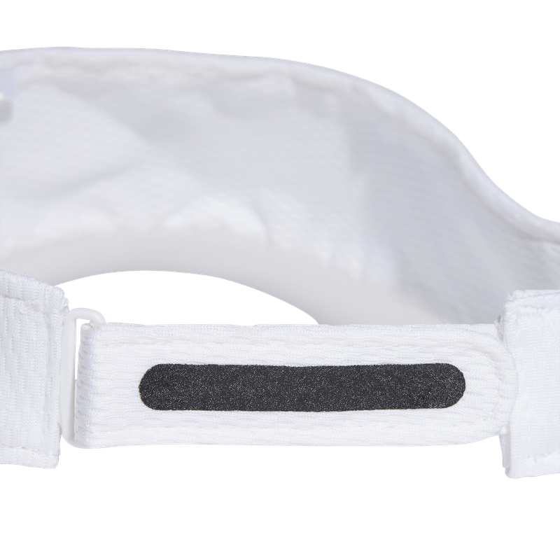 Visera-adidas-para-hombre-Run-Visor-A.R.-para-correr-color-blanco.-Detalle-2