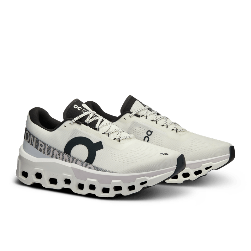 Tenis-on-para-hombre-Cloudmonster-2-para-correr-color-blanco.-Par-Alineados-