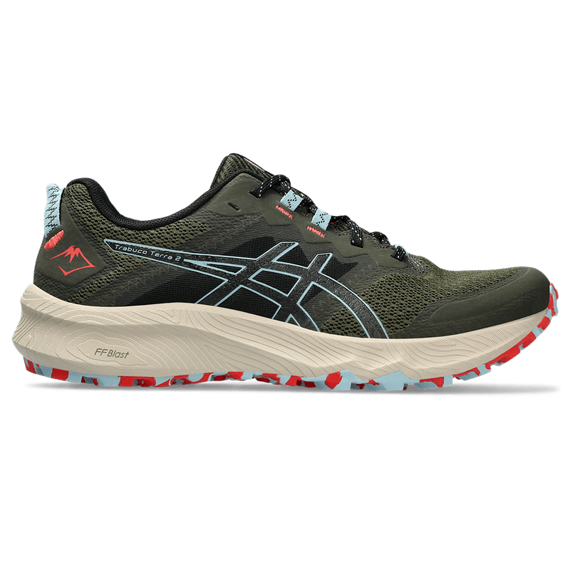 Tenis-asics-para-hombre-Trabuco-Terra-2-para-outdoor-color-verde.-Lateral-Externa-Derecha
