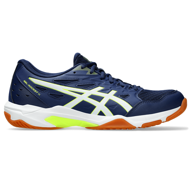 Tenis-asics-para-hombre-Gel-Rocket-11-para-indoor-color-azul.-Lateral-Externa-Derecha