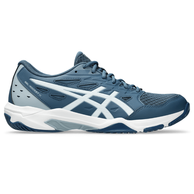 Tenis-asics-para-hombre-Gel-Rocket-11-para-indoor-color-azul.-Lateral-Externa-Derecha