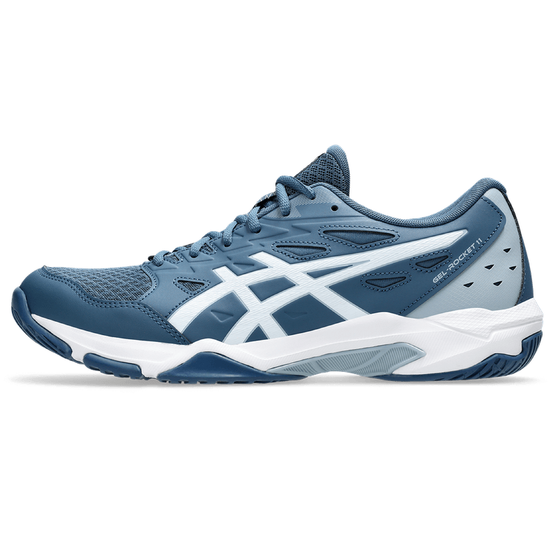 Tenis-asics-para-hombre-Gel-Rocket-11-para-indoor-color-azul.-Lateral-Externa-Derecha
