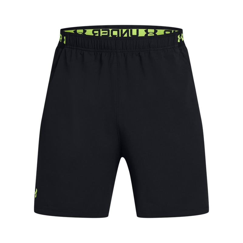 Pantaloneta-under-armour-para-hombre-Ua-Vanish-Woven-6In-Shorts-para-entrenamiento-color-negro.-Frente-Sin-Modelo