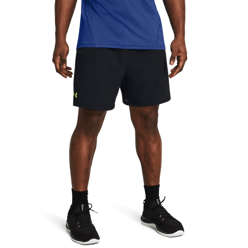 Pantaloneta-under-armour-para-hombre-Ua-Vanish-Woven-6In-Shorts-para-entrenamiento-color-negro.-Frente-Sin-Modelo