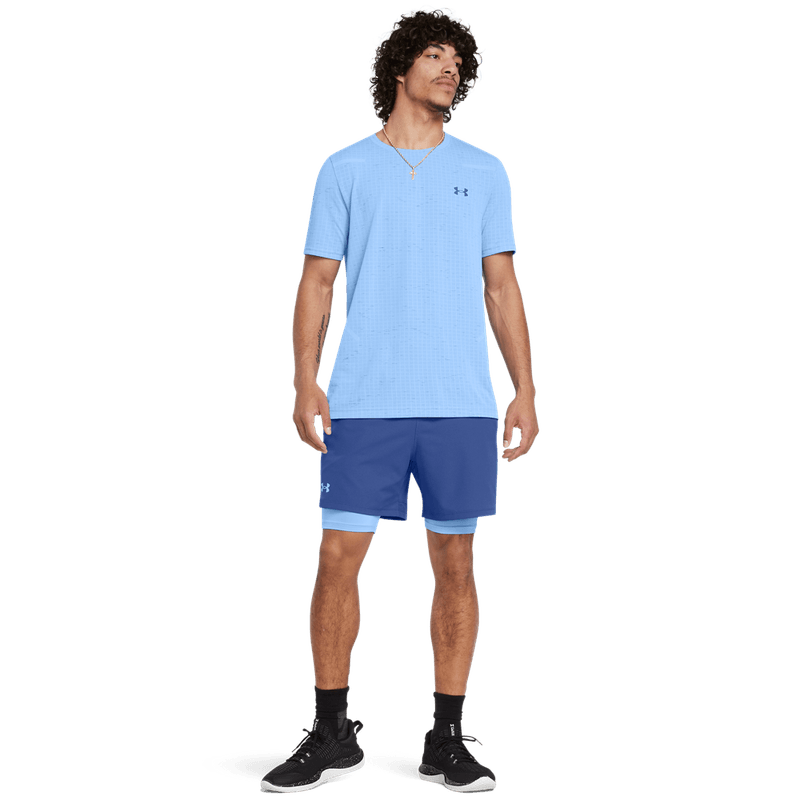 Pantaloneta-under-armour-para-hombre-Ua-Vanish-Woven-2In1-Sts-para-entrenamiento-color-azul.-Outfit-Completo