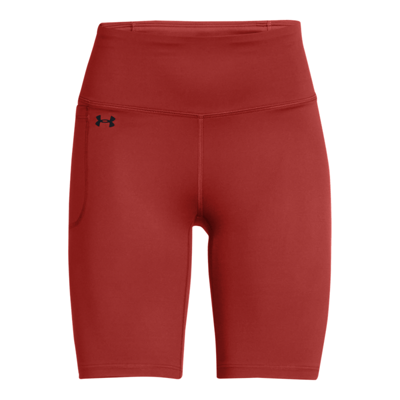 Licra-under-armour-para-mujer-Motion-Bike-Short-para-entrenamiento-color-naranja.-Frente-Sin-Modelo