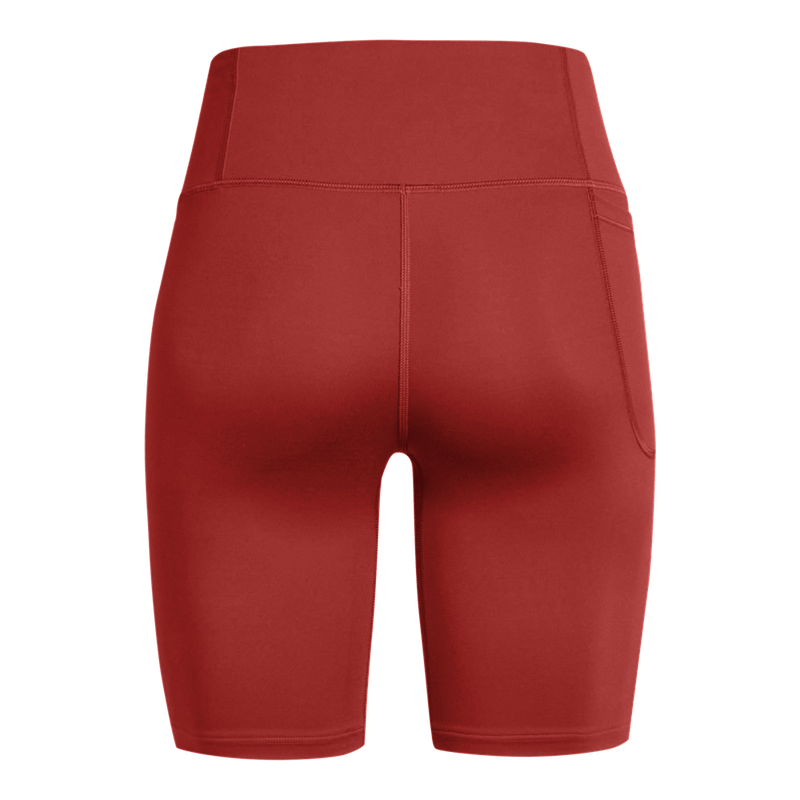 Licra-under-armour-para-mujer-Motion-Bike-Short-para-entrenamiento-color-naranja.-Reverso-Sin-Modelo