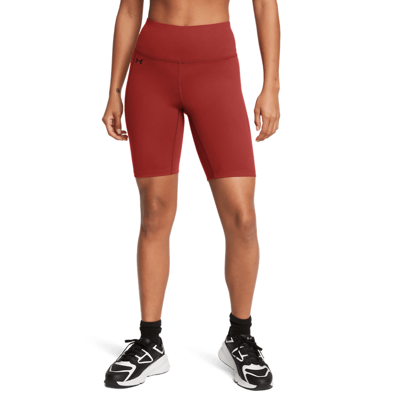Licra-under-armour-para-mujer-Motion-Bike-Short-para-entrenamiento-color-naranja.-Frente-Sin-Modelo