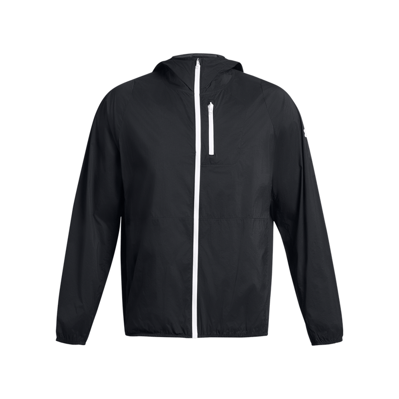 Chaqueta-under-armour-para-hombre-Launch-Lightweight-Jkt-para-correr-color-negro.-Frente-Sin-Modelo
