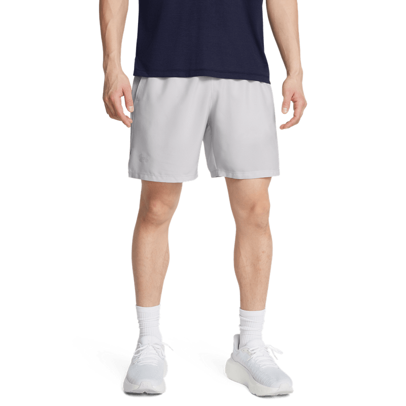 Pantaloneta-under-armour-para-hombre-Ua-Launch-Shorts-7In-para-correr-color-gris.-Frente-Sin-Modelo
