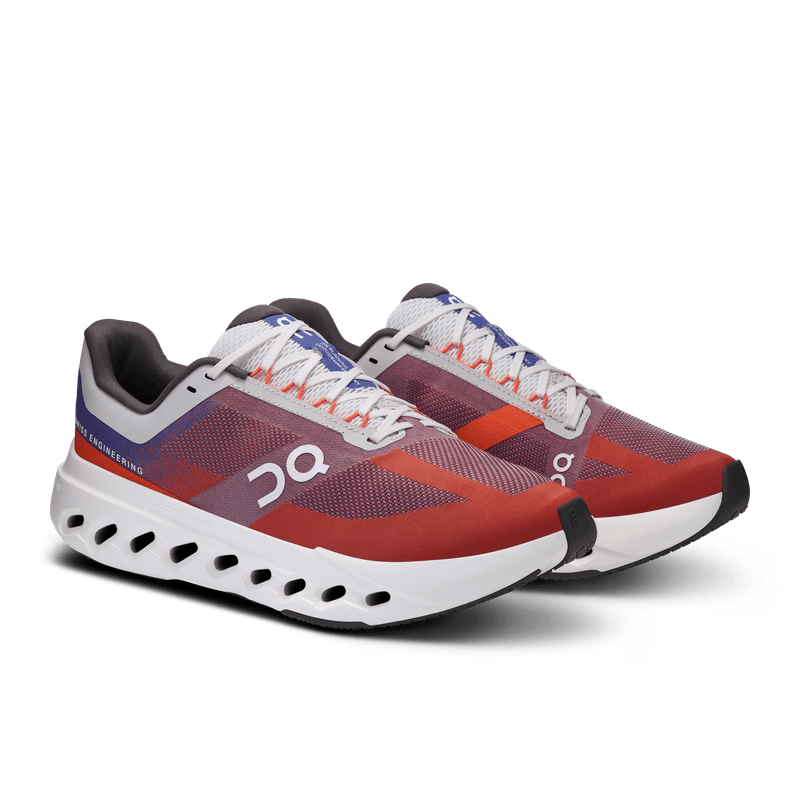 Tenis-on-para-hombre-Cloudsurfer-Next-1-para-correr-color-rojo.-Par-Alineados-