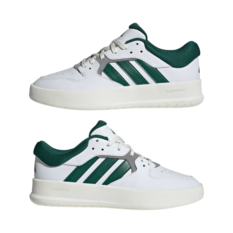 Tenis-adidas-para-hombre-Court-24-para-moda-color-blanco.-Par-Alineados