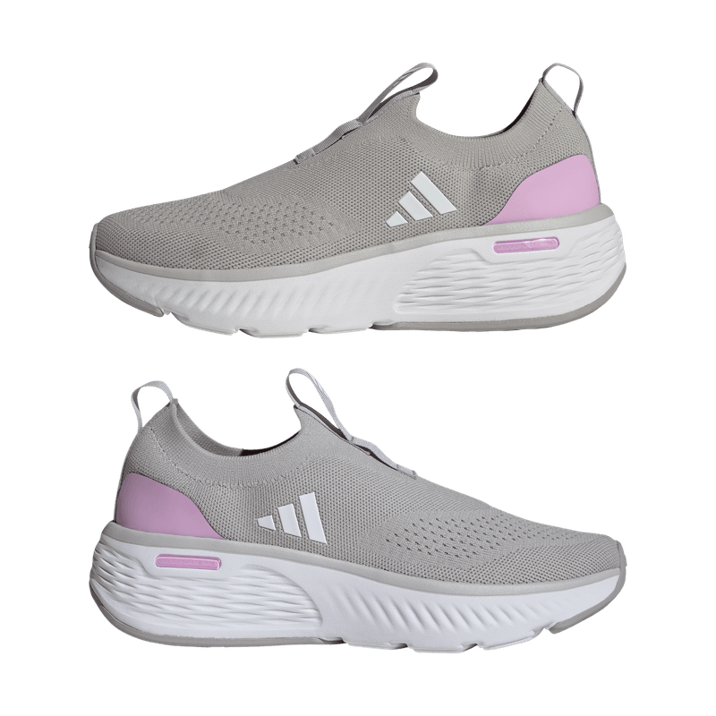 Tenis-adidas-para-mujer-Cloudfoam-Go-Sock-para-correr-color-gris.-Par-Alineados
