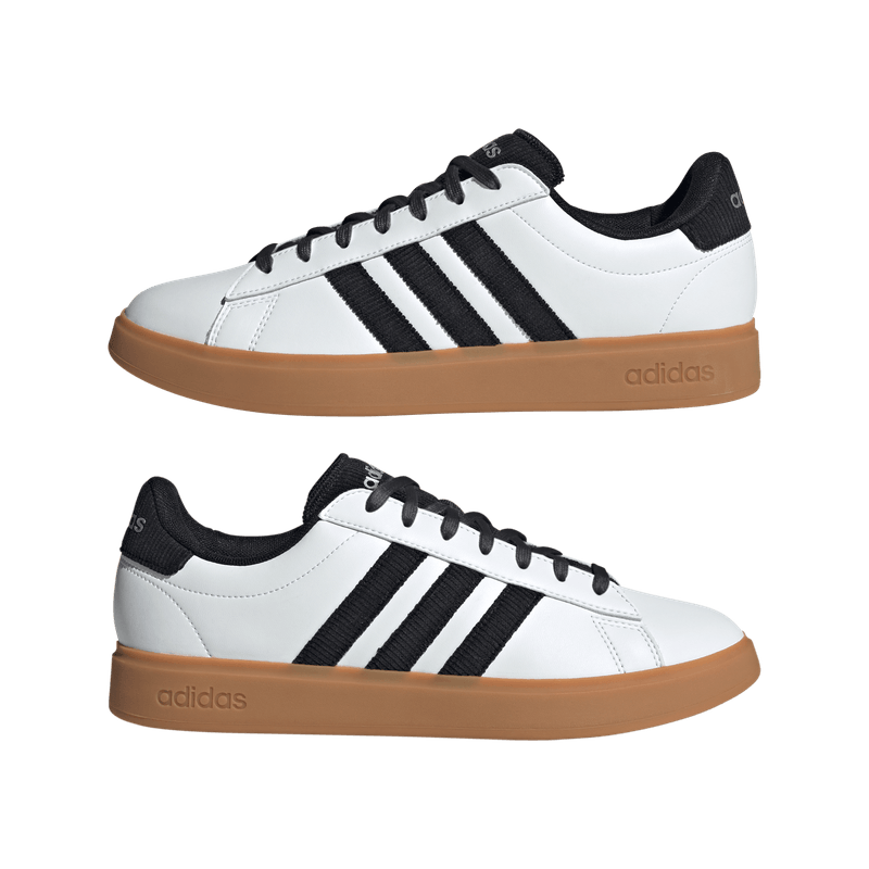 Tenis-adidas-para-hombre-Grand-Court-2.0-para-moda-color-blanco.-Par-Alineados