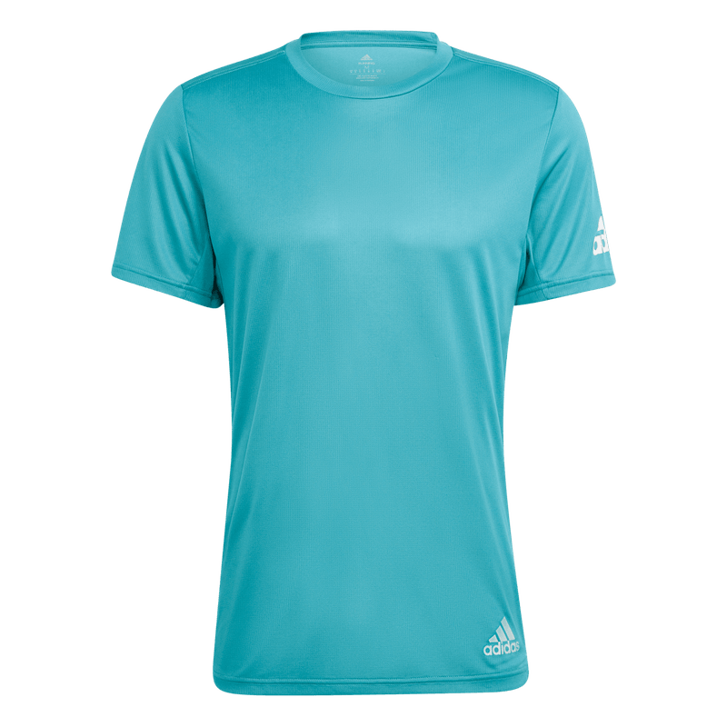 Camiseta-Manga-Corta-adidas-para-hombre-Run-It-Tee-M-para-correr-color-azul.-Frente-Sin-Modelo