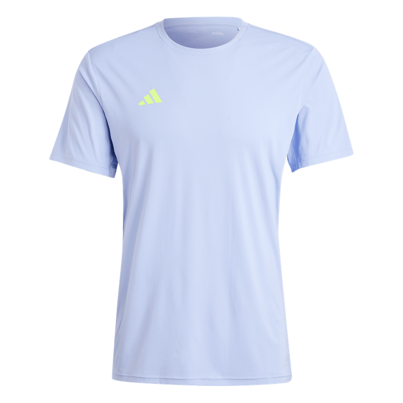 Camiseta-Manga-Corta-adidas-para-hombre-Adizero-E-Tee-para-correr-color-azul.-Frente-Sin-Modelo