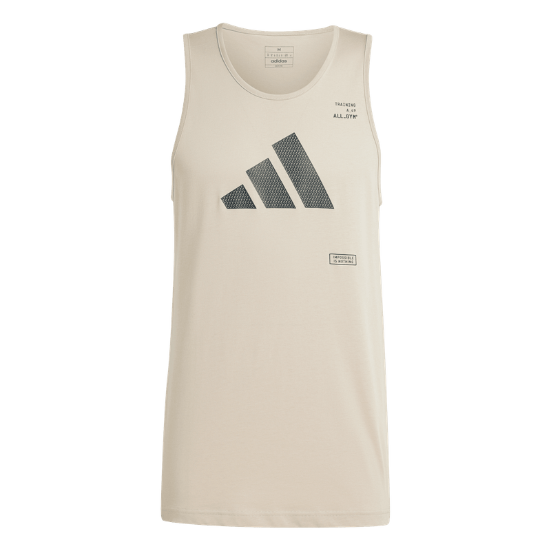 Camiseta-Manga-Sisa-adidas-para-hombre-M-Tr-Cat-G-Tk-para-entrenamiento-color-beige.-Frente-Sin-Modelo