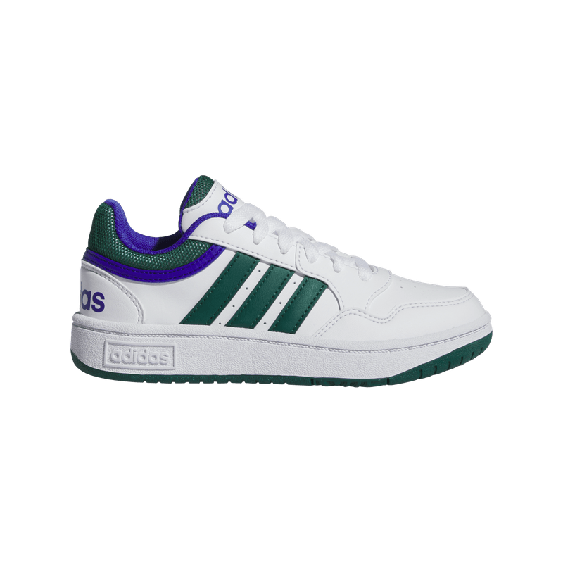 Tenis-adidas-para-niño-Hoops-3.0-K-para-moda-color-blanco.-Lateral-Externa-Derecha