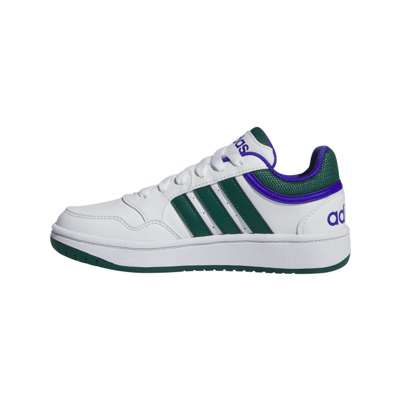 Tenis-adidas-para-niño-Hoops-3.0-K-para-moda-color-blanco.-Lateral-Interna-Izquierda