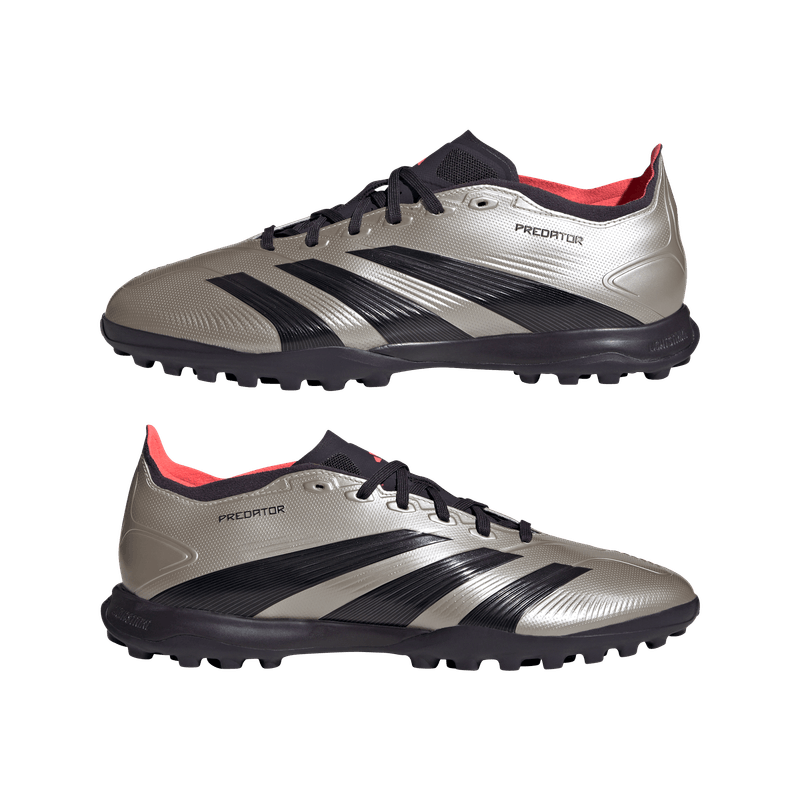 Guayos-adidas-para-hombre-Predator-League-Tf-para-futbol-color-gris.-Par-Alineados