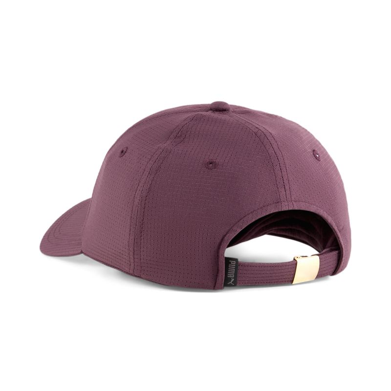 Gorra-puma-para-mujer-Classics-Gold-Metal-Cat-Cap-para-moda-color-morado.-Reverso-Sin-Modelo