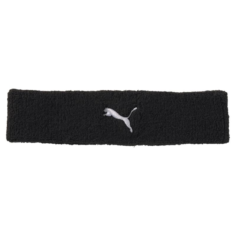 Banda-puma-para-hombre-Tr-Ess-Core-Headband-para-entrenamiento-color-negro.-Frente-Sin-Modelo
