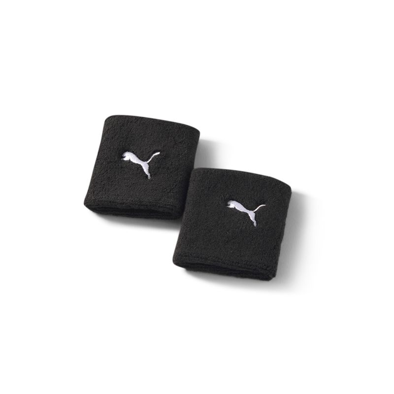 Muñequeras-puma-para-hombre-Tr-Ess-Core-Wristband-para-entrenamiento-color-negro.-Frente-Sin-Modelo
